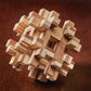Bits and Pieces Wooden Brain Teaser Puzzle - Wood Cube Logic Puzzles, 3D Puzzles for Adults