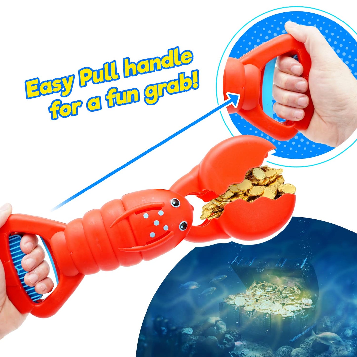 JA-RU Lobster & Shark Sand Digger Claw Grabber (2 Pk) Assor-4009-2s
