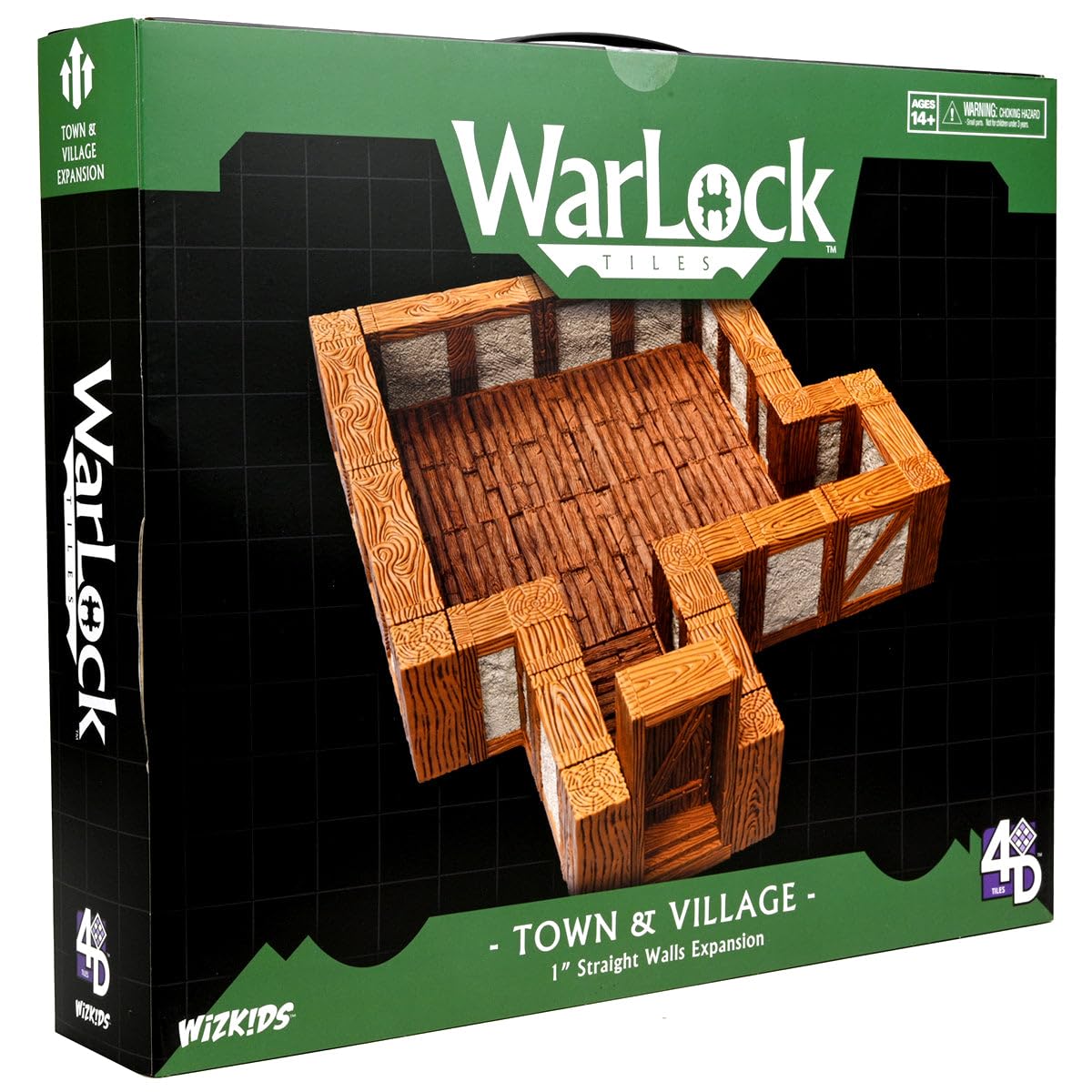 WizKids Warlock Tiles: Expansion - 1 in. Town & Village Straight Walls