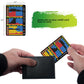 Gimao 2 PCS Metal Thick Blackjack Strategy Card with Leather Sleeve, Stainless Steel Blackjack Basic Chart Cards Wallet Size Book Allowed at Blackjack