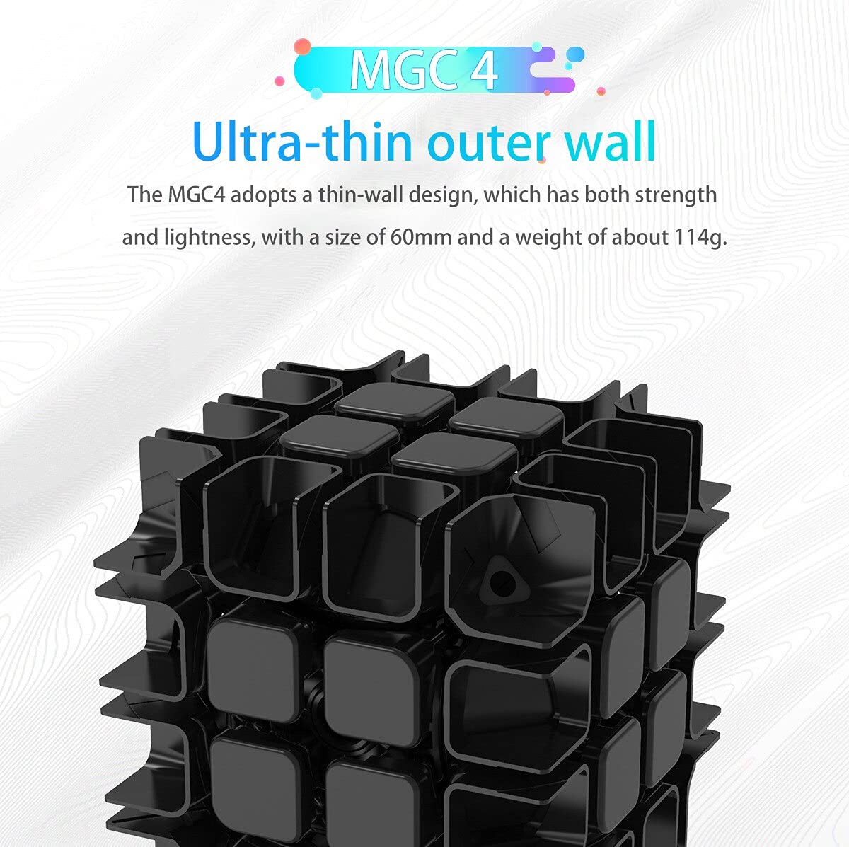 CuberShop YJ MGC 4x4 Magnetic Stickerless Speed Cube, Yj Mgc 4 4x4 Flagship, 4 by 4 yj mgc Professional 60mm stickerless Cube, YongJun MGC Series Best