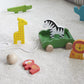 Petit Collage Safari Animals Wooden Bowling Set