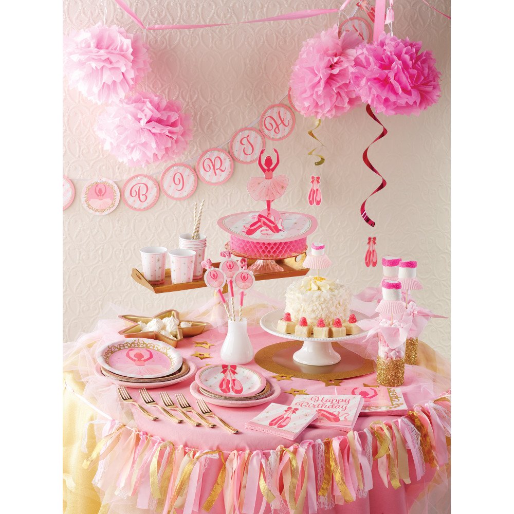 Creative Converting Border Print Plastic Tablecover, Twinkle Toes -