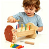 QZJVKBXY Wooden Hammer Pounding Bench Montessori STEM Toy for Toddler Early Development