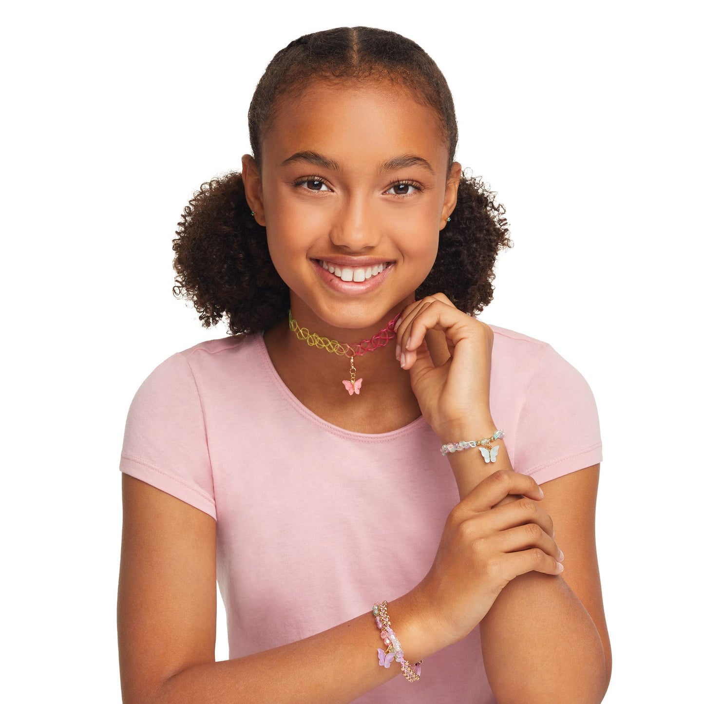 Make It Real: Butterfly Jewelry Set - Create 7 Pieces of Jewelry, 281 Pieces, Includes Play Tray, DIY All-in-One Kit, Tweens & Girls, Arts & Crafts