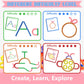 NONSOMPLE Pattern Blocks Puzzle STEM Toys for Creative Learning Sticks Shape Building Blocks Educational Resources Brain Teaser Montessori Toys