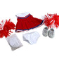 MBD Red Cheerleader Outfit Fits 18 Inch Girl Dolls- Fashion Doll Clothes