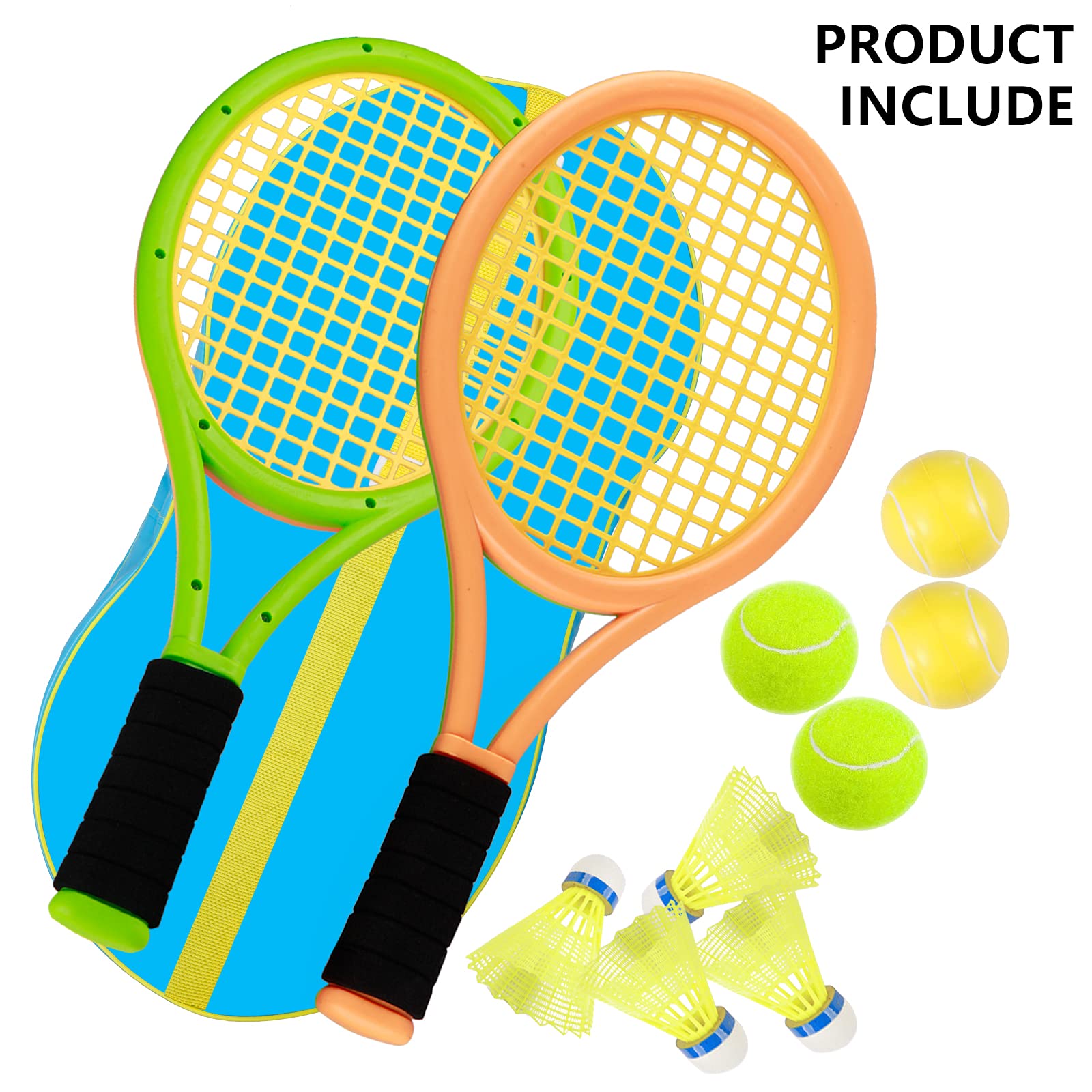 Crefotu Kids Tennis Set for Children Toddler Outdoor Indoor Sport Play