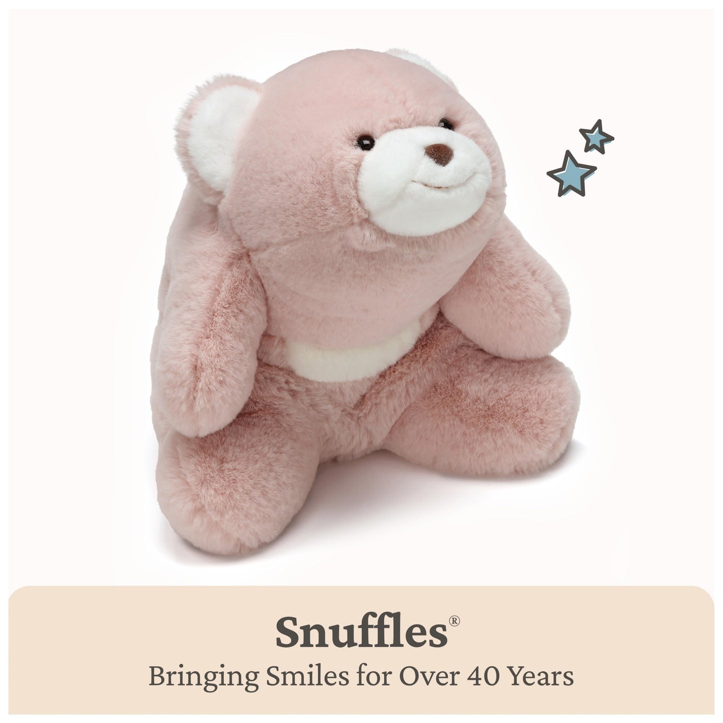 GUND Snuffles 10-Inch Classic Pink Teddy Bear Plush Toy for Ages 0+