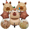 YYLCNLYY 7PCS 24" Capybara Foil Balloons Baby Shower,Birthday Party Decor