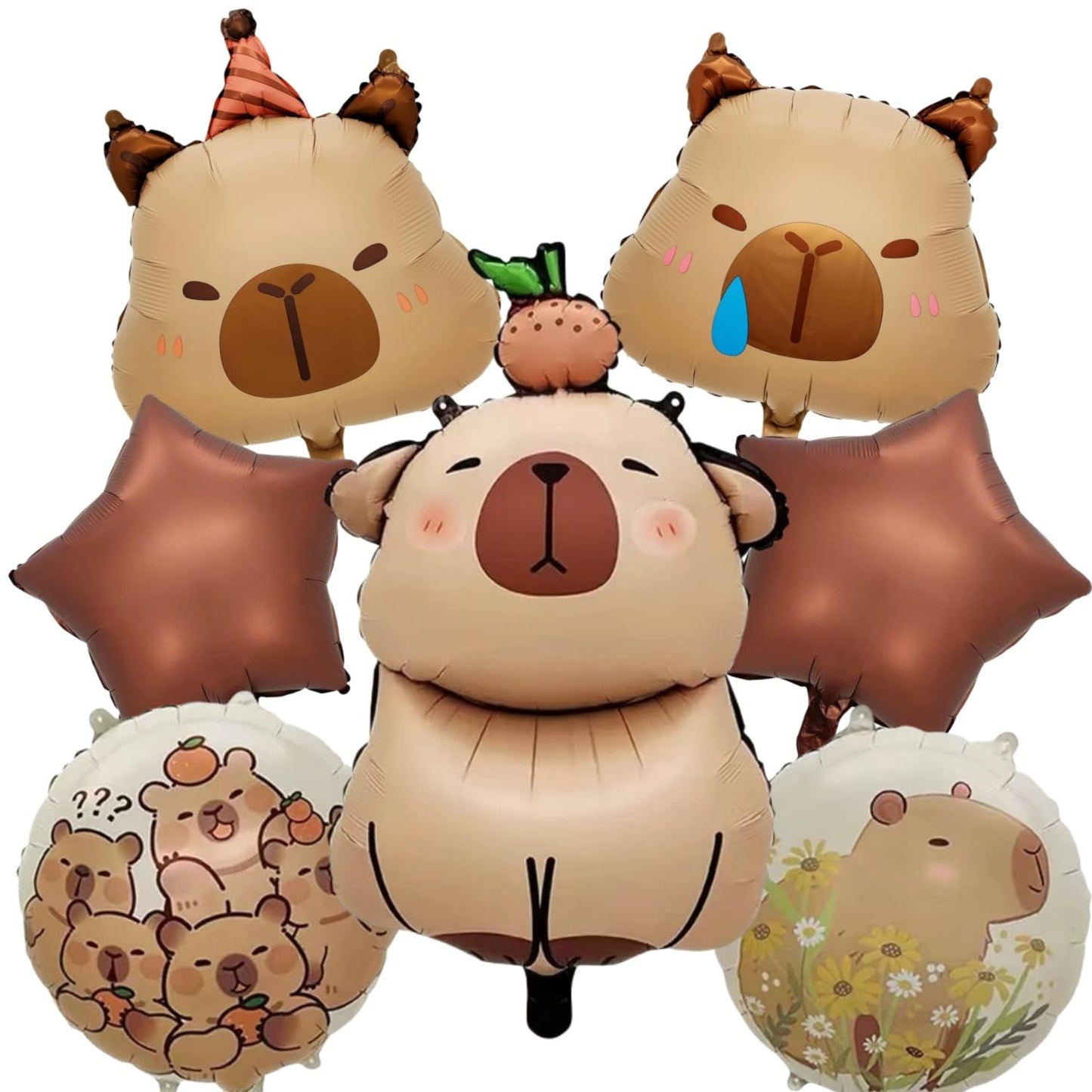 YYLCNLYY 7PCS 24" Capybara Foil Balloons Baby Shower,Birthday Party Decor