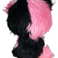 Gloomy Bear - Black Pink Gloomy Bear Sitting Pose Long Hair Fur Plush 7" H