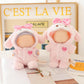 Clothes for Labubu 17cm Doll , Overalls Set for 6.7inch Doll Pajamas, Faking Animal Style Outfit Jumpsuit, Cute Fashion Dress Up Clothes Accessories