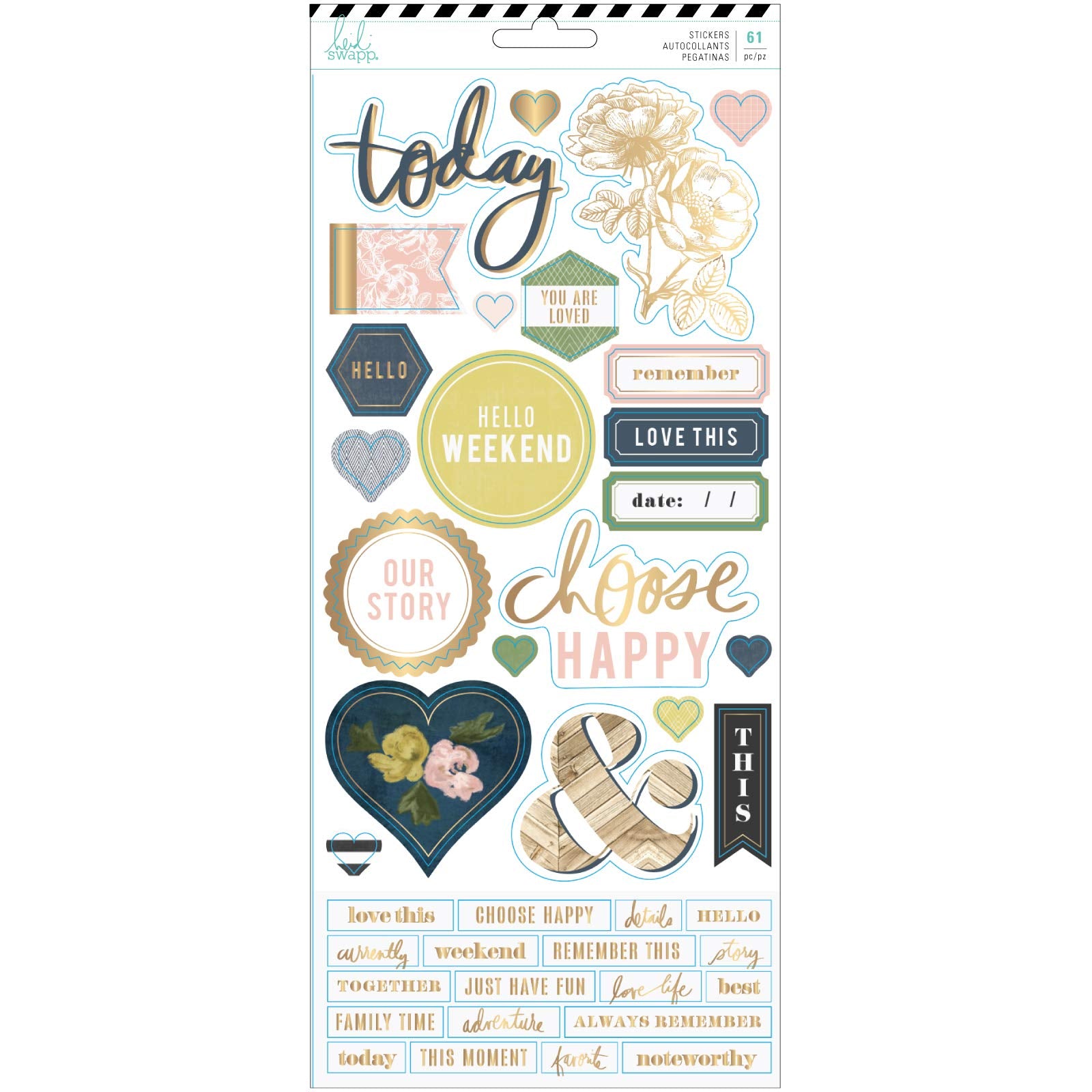 Heidi Swapp Sticker Emerson Lane-6 x 12-Cardstock (61 Piece)