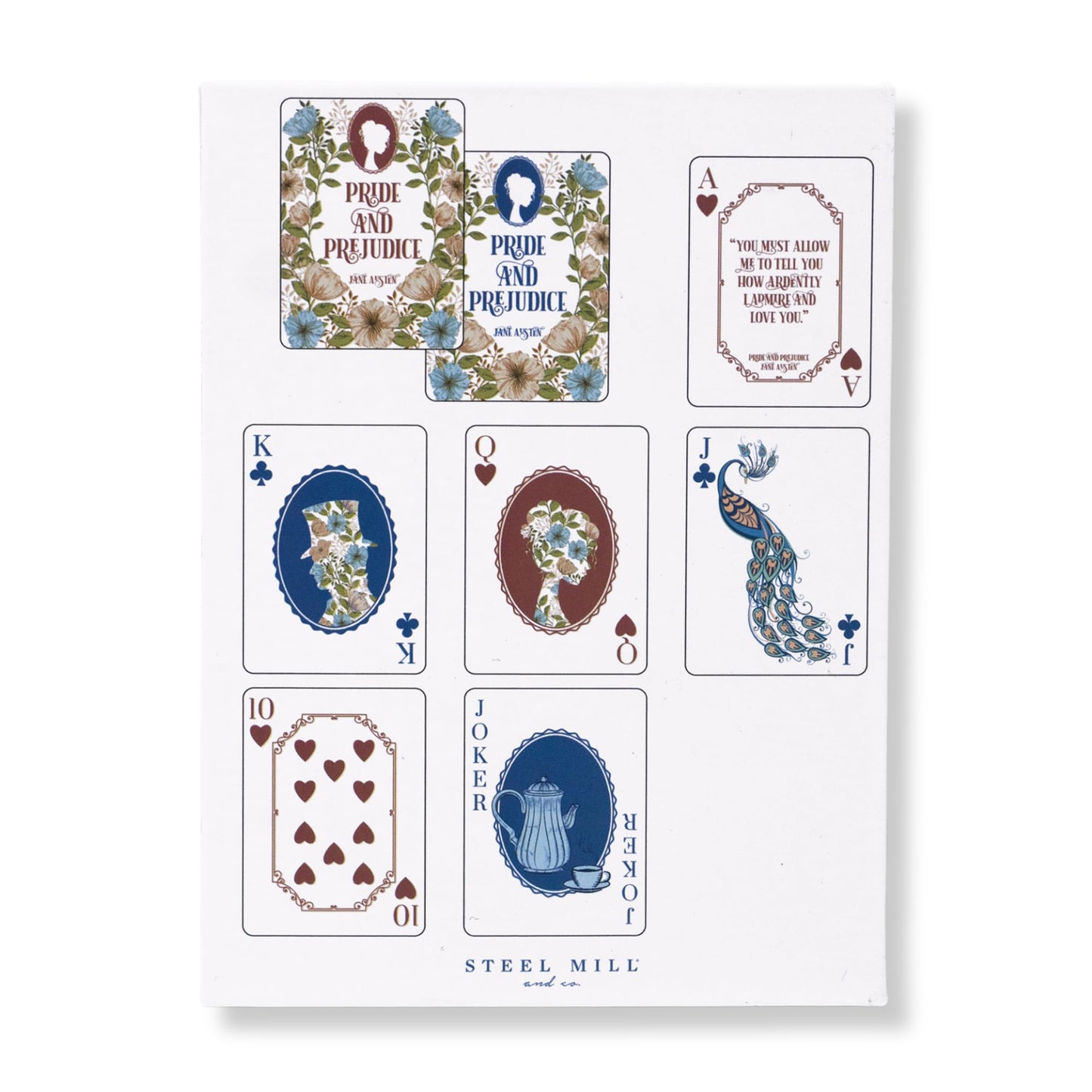 Steel Mill & Co. Set of 2 Decks of Playing Cards, Pride and Prejudice
