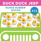 Fun Express Nurse Rubber Ducks in Bulk 12 Pack - Mini Rubber Duckies for Women | Medical Assistant Gifts & Pharmacy Technician | Nurse Week Gifts Bulk