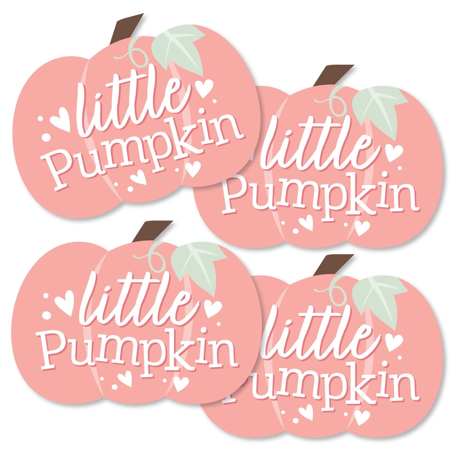 Big Dot of Happiness Girl Little Pumpkin - Decorations DIY Fall Birthday Party or Baby Shower Essentials - Set of 20