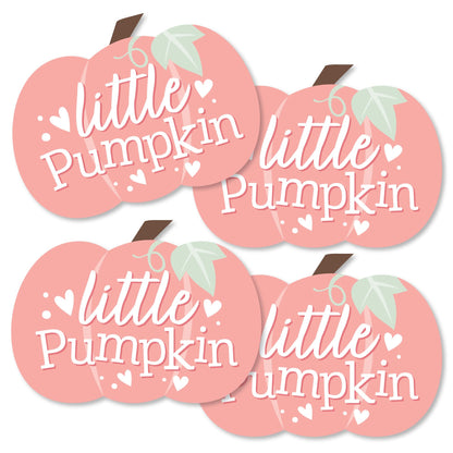 Big Dot of Happiness Girl Little Pumpkin - Decorations DIY Fall Birthday Party or Baby Shower Essentials - Set of 20