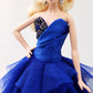 Cora Gu Handmade Sapphire Blue Gown Fit 12 Inch Doll and Doll Not Included
