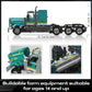 Mould King 13201 Semi Truck Building Set, Flatbed Truck Toy with 3 Motors, Collectible Car Model to Build and Display, Buildable Gifts for Adult (2064