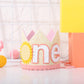 YOUAME Sunshine One Birthday Crown - Pink and Yellow Headwear for Toddlers' First Birthday, Sun Themed Party Decor, You Are My Sunshine Crown