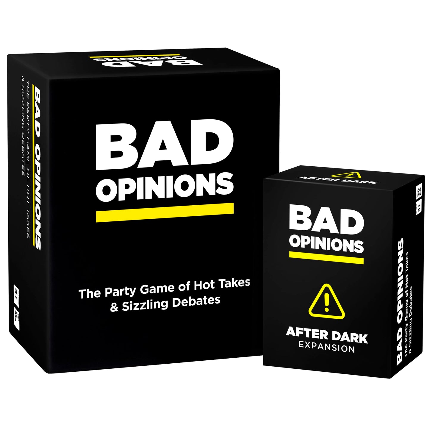 BAD OPINIONS Party Game + After Dark Expansion Set - Adult Card Game of Hot Takes & Sizzling Debates for White Elephant Parties, Stocking Stuffers