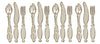 Dollhouse Miniature 1:12 Scale Metal Kitchen Dining Room Tableware Cutlery Set