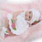TERABITHIA 10inch Mini Cute Lifelike Silicone Vinyl Full Body Reborn Baby Dolls Washable for Girl
