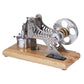 ENGINEDIY Engine Model Kit for Adults - DIY All-Metal Vacuum Stirling Engine Stem Steam Model Set with Solid Wood Baseplate Build Your Own Stirling