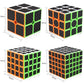 CFMOUR Original Speed Cube Set, 2x2 3x3 4x4 5x5 Carbon Fiber Cube Bundle for Kids, Smooth Original Cube