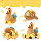 Skylety 6 Pcs Chicken Stuffed Animal with Baby Chicks Inside Chicken Plush Toy for Kids Stuffed Animal Egg Laying Hen with Zippered Belly Farm Plushie