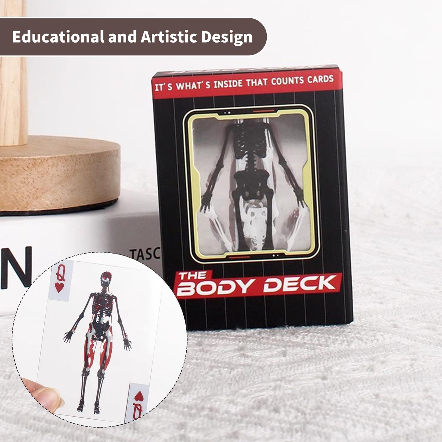 The Body Deck- 3D Human Body Images Skeleton Waterproof Transparent Playing Cards clear Human Anatomy Playing Cards 2025 New Poker Cards Unique Gift