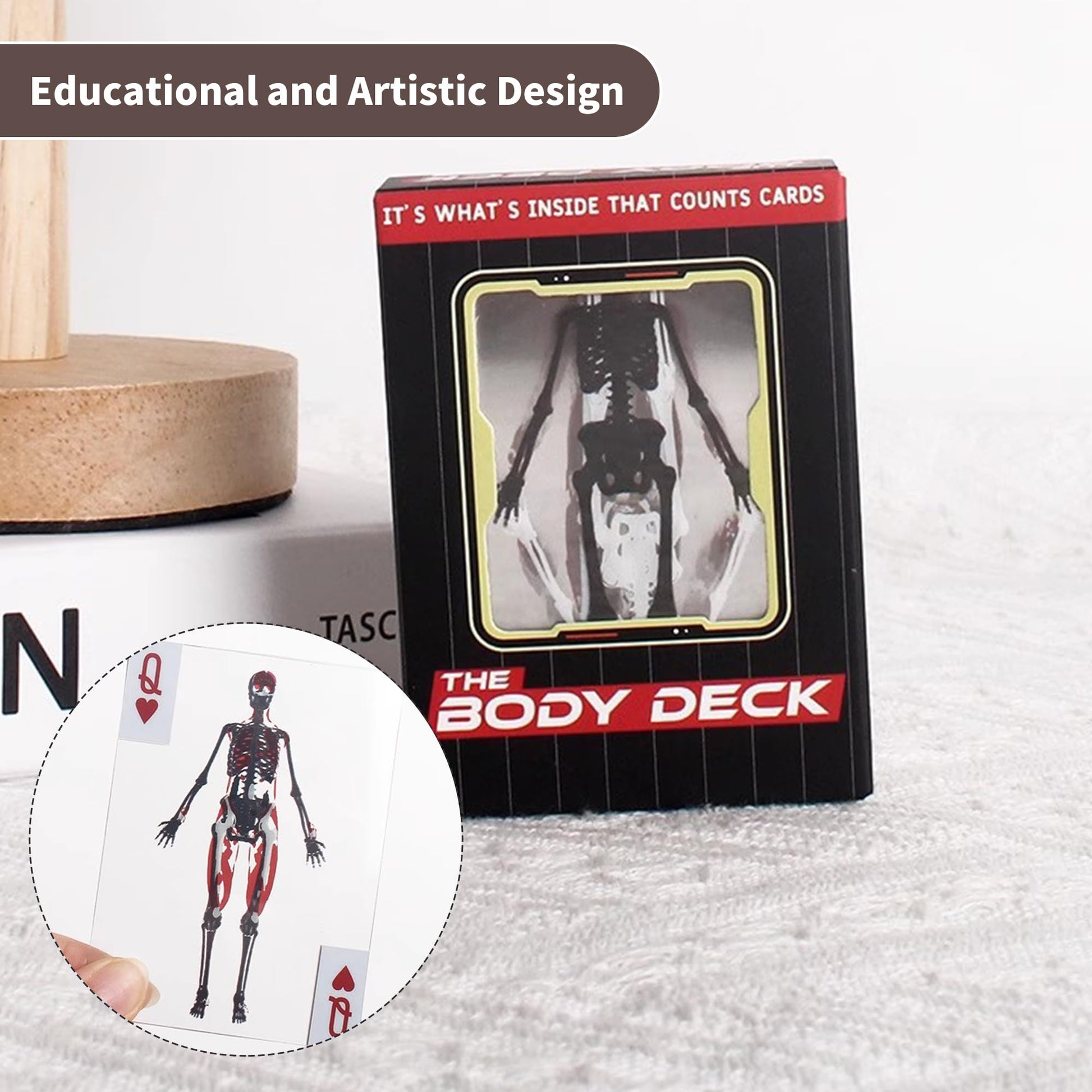 The Body Deck- 3D Human Body Images Skeleton Waterproof Transparent Playing Cards clear Human Anatomy Playing Cards 2025 New Poker Cards Unique Gift