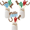 Little Cowboy Party Centerpiece Baby Shower Decoration Western Theme Boots Hats Photo Props Table Toppers Birthday Supplies Blue