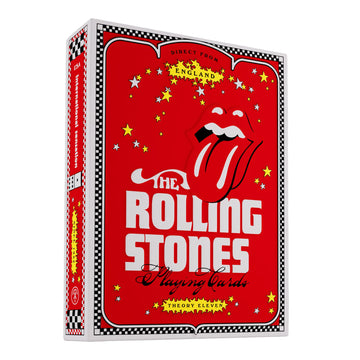 theory11 The Rolling Stones Playing Cards - Rock Music Themed Deck with Custom Aces Jokers Court Cards, Black Collector Style Poker Cards for Fans
