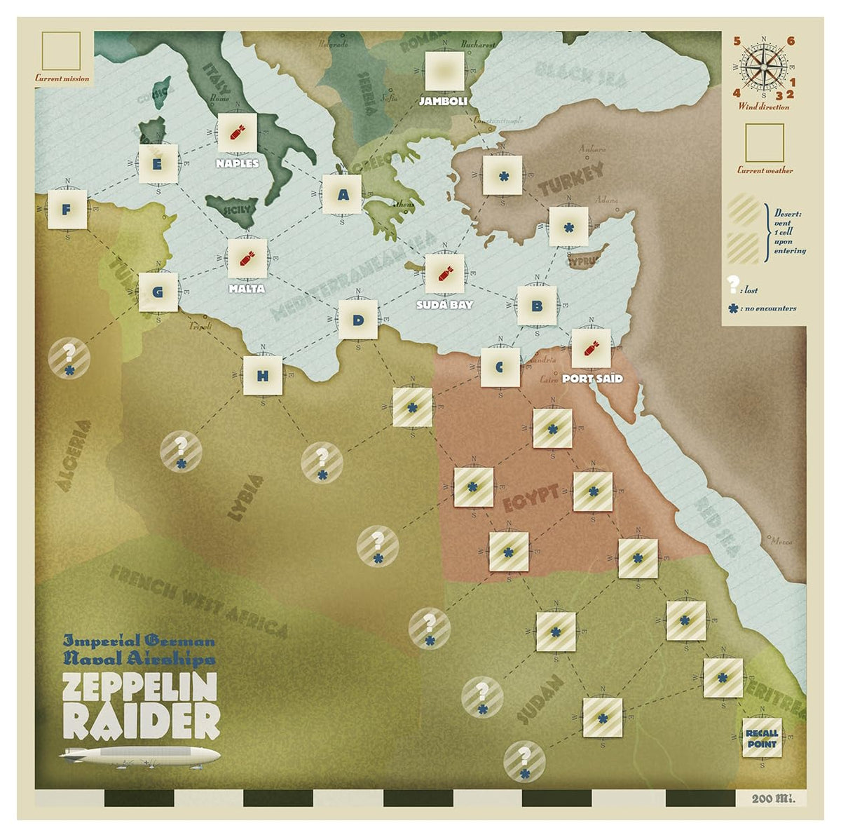 Compass Games Zeppelin Raider: Imperial German Naval Airships - 2nd Edition Adult Board Game