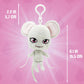 Miraculous Ladybug Kwami 5-inch Lifesize Backpack Keychains - Mullo The Mouse Clip-On Toys - Portable Ladybug and Cat Noir Accessories, Keychain Plush