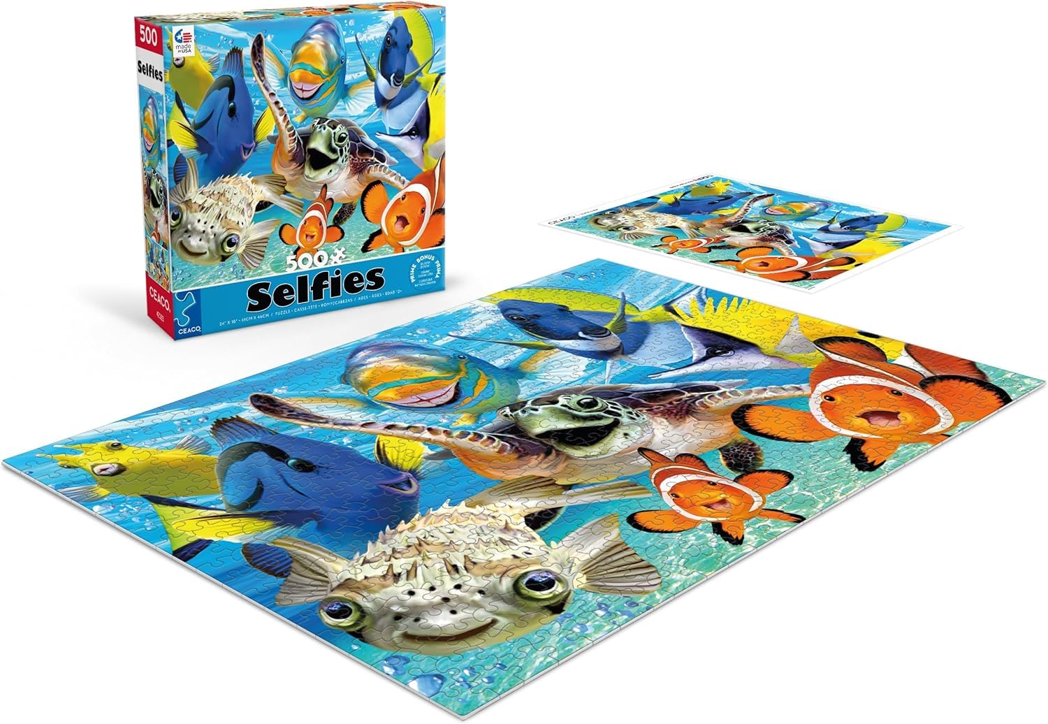 Ceaco - Selfies Undersea - Ocean - 500 Piece Jigsaw Puzzle for Adults