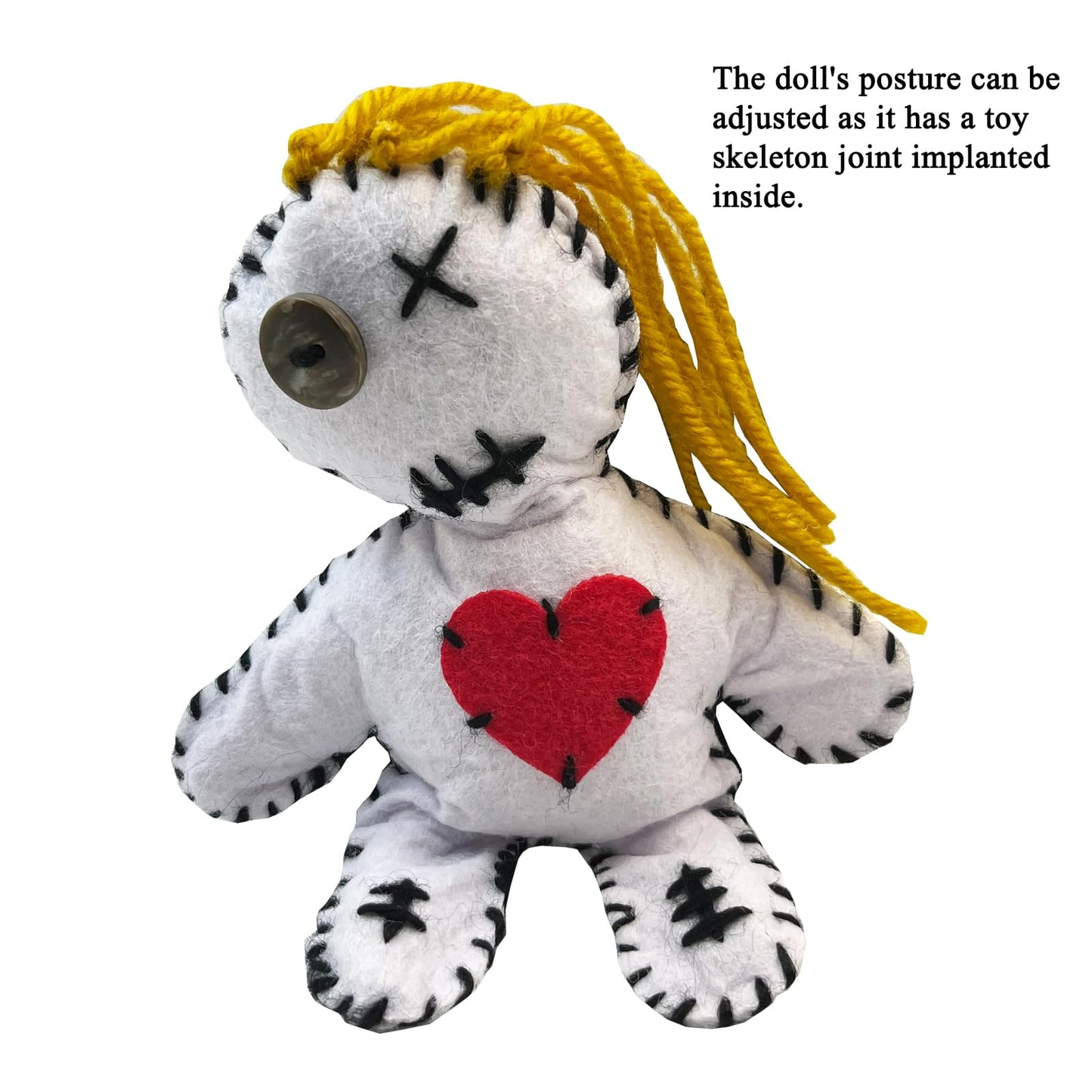 6.2" Handmade Peace & Harmony Poppet Voodoo Doll for Happy Couple/Marriage Communication/Protection/Halloween Decor (Dark Golden Blonde Hair)