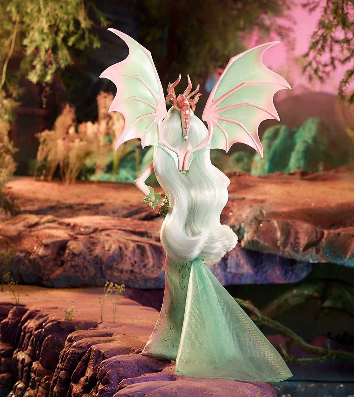 Barbie Signature Mythical Muse Fantasy Dragon Empress Doll, 15-in, Collectible, with Pastel-Colored Hair and Wings