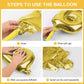 Gold Happy Birthday Balloons Banner 16 Inch Mylar Foil Letters, Inflatable Party Decor and Birthday Decorations for Women, Men, Boys & Girls Kids