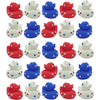 4E's Novelty Patriotic Rubber Ducks (24 Pack) Bulk 2" - 4th of July Party Favors, Patriotic Party Supplies Gifts toys for Kids Adults Fourth of July