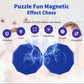 Magnetic Chess Game with 24 Travel-Stones, Magnet Chess 3 String & Portable Storage Bag, for Family & Party & Travel & Camping, Exciting Magnetic Game