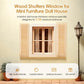 DYNWAVE Handmade 1/12 Dollhouse Furniture Wood Shutters Window, Pack of 4 Pairs, Miniatures Accessories Hands