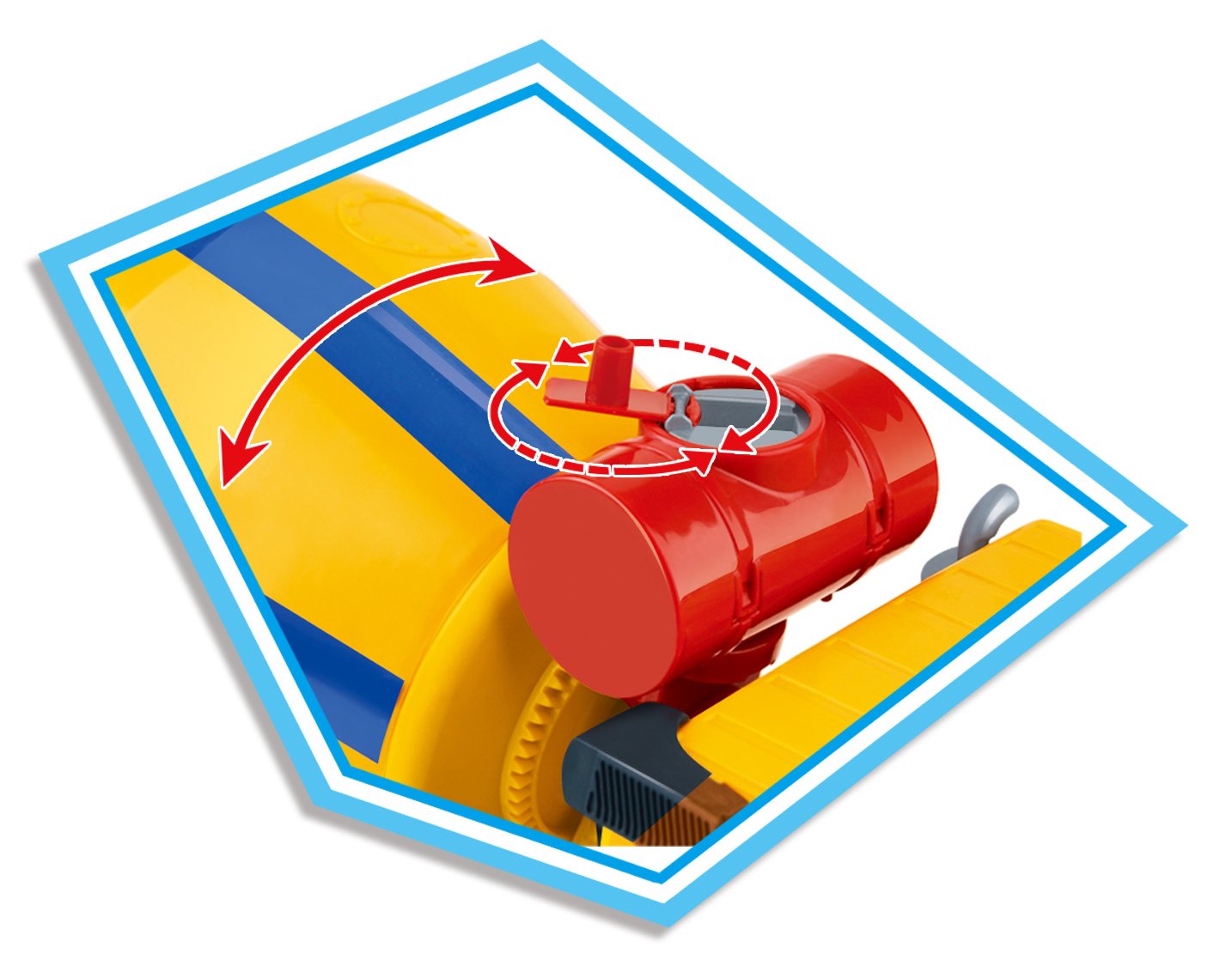 14” Large Cement Mixer Truck Big Construction Vehicle Toy Friction Powered Oversized Pretend Toy Gifts Toy for Toddlers Boy Toys Age 5-6 Years Old