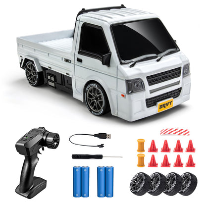 Nowzeth RC Drift Car, 1/24 4WD White Japanese-Style Drift Pickup Truck