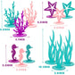 DECHISY 24 Pcs Mermaid Birthday Table Decorations Felt Table Centerpiece