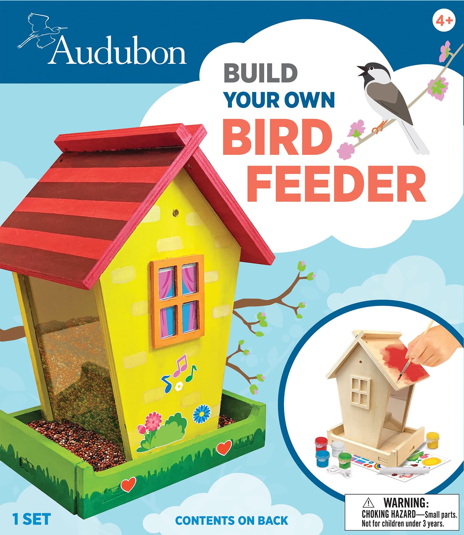 Works of Ahhh... Craft Set - Audubon Bird Feeder Buildable Wood Paint Kit