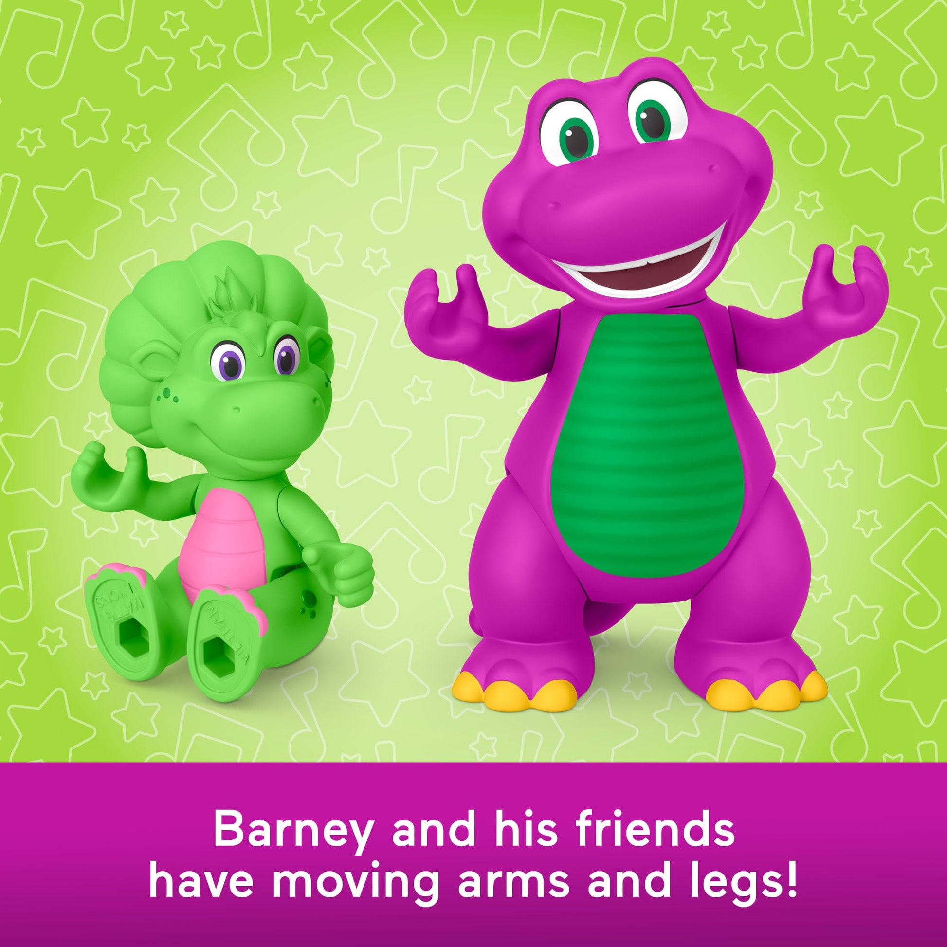 Barney’s World Toddler Toys by Fisher-Price, Hey Friends Pack with four figures to make up adventures, Kids Ages 2+ Years