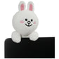 GUND LINE Friends Cony Dangler Hanging Plush Stuffed Animal Rabbit, White, 6"